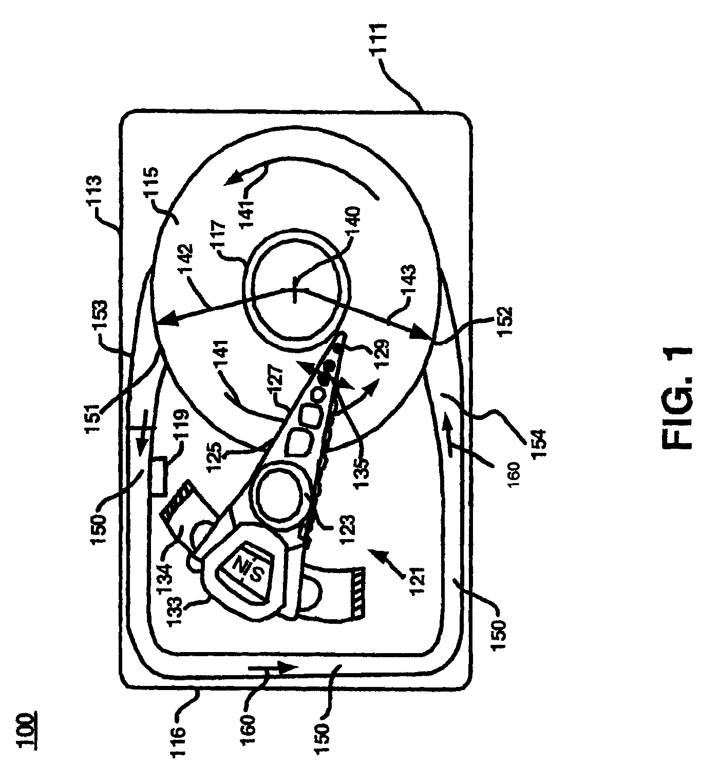 Collapsible bypass channel disposed outside of disk drive housing