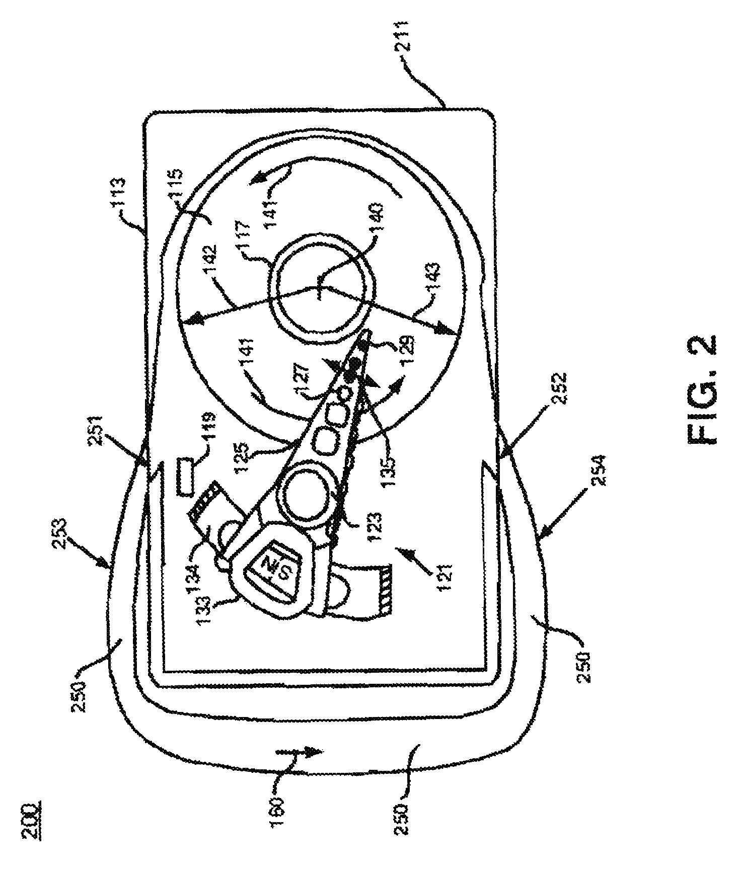 Collapsible bypass channel disposed outside of disk drive housing