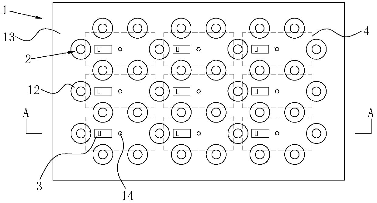 A glass screen screen printing jig, screen printing equipment and screen printing method