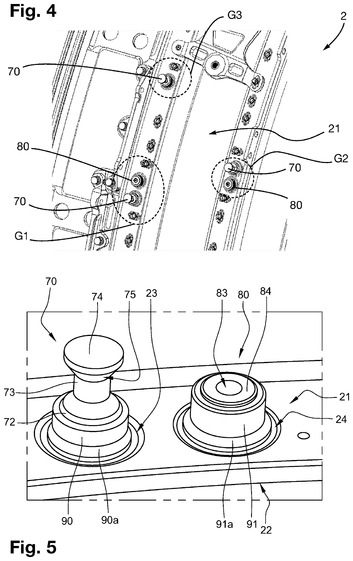 Removable support interface for an annular turbomachine casing