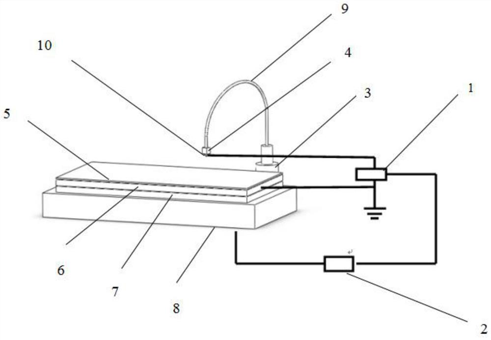 Printing device and manufacturing method of high-precision large-stretching OLED array based on island bridge type structure