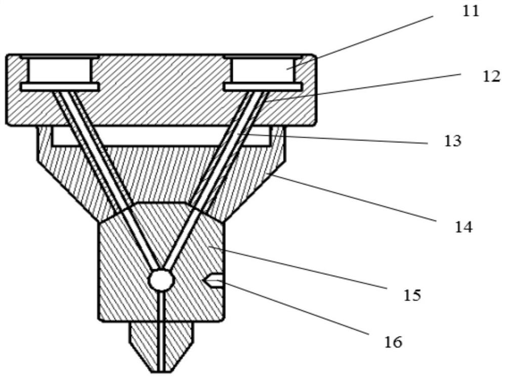 Printing device and manufacturing method of high-precision large-stretching OLED array based on island bridge type structure