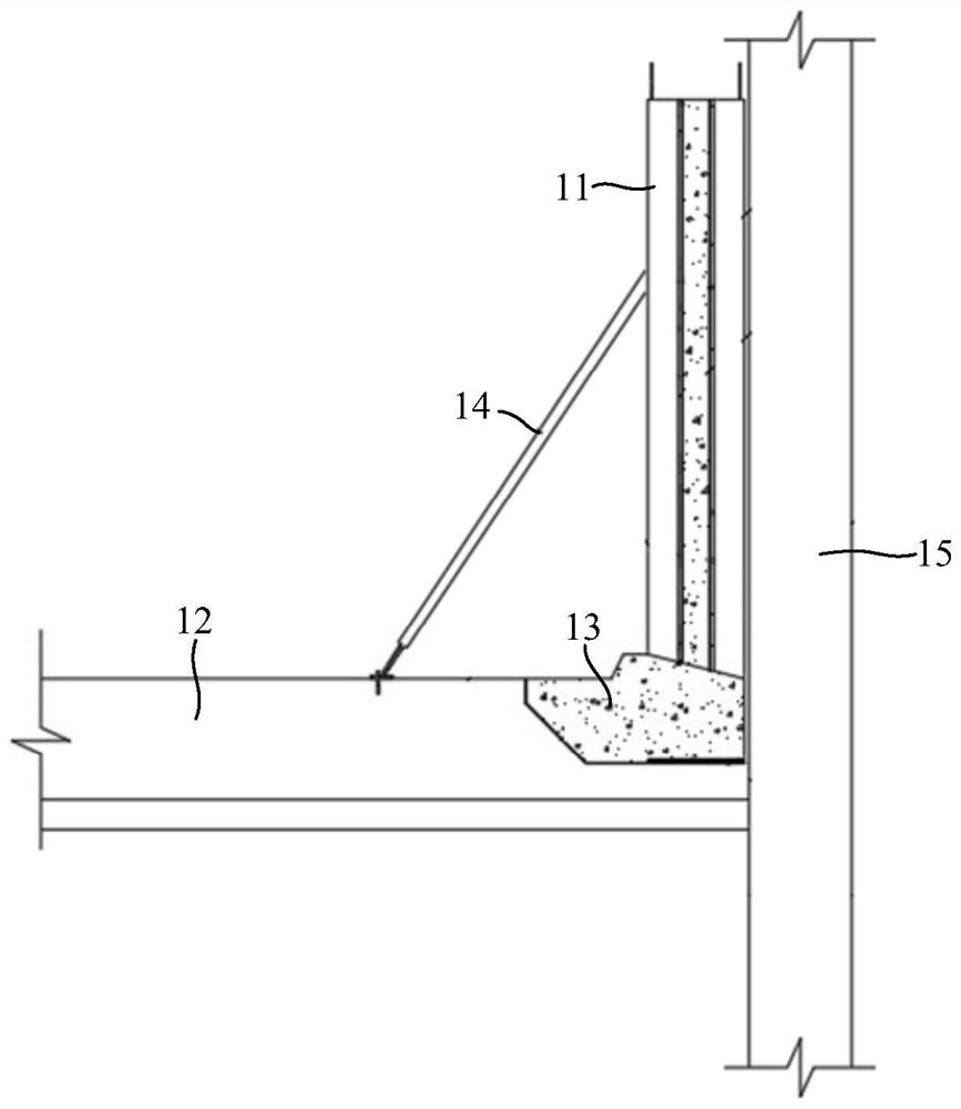 Construction method of side wall of underground structure
