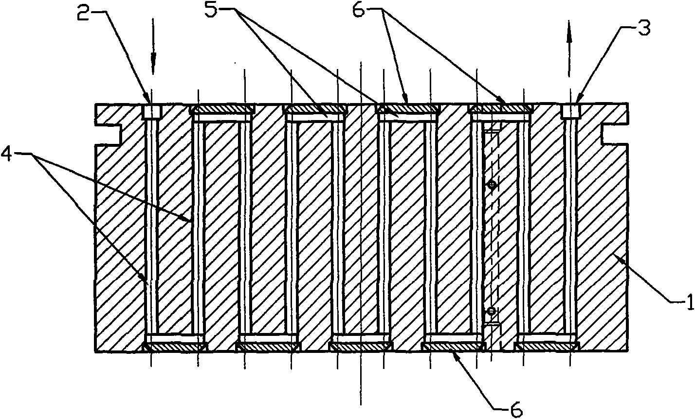 Cooling apparatus of aluminium foil mill supporting roll bearing block