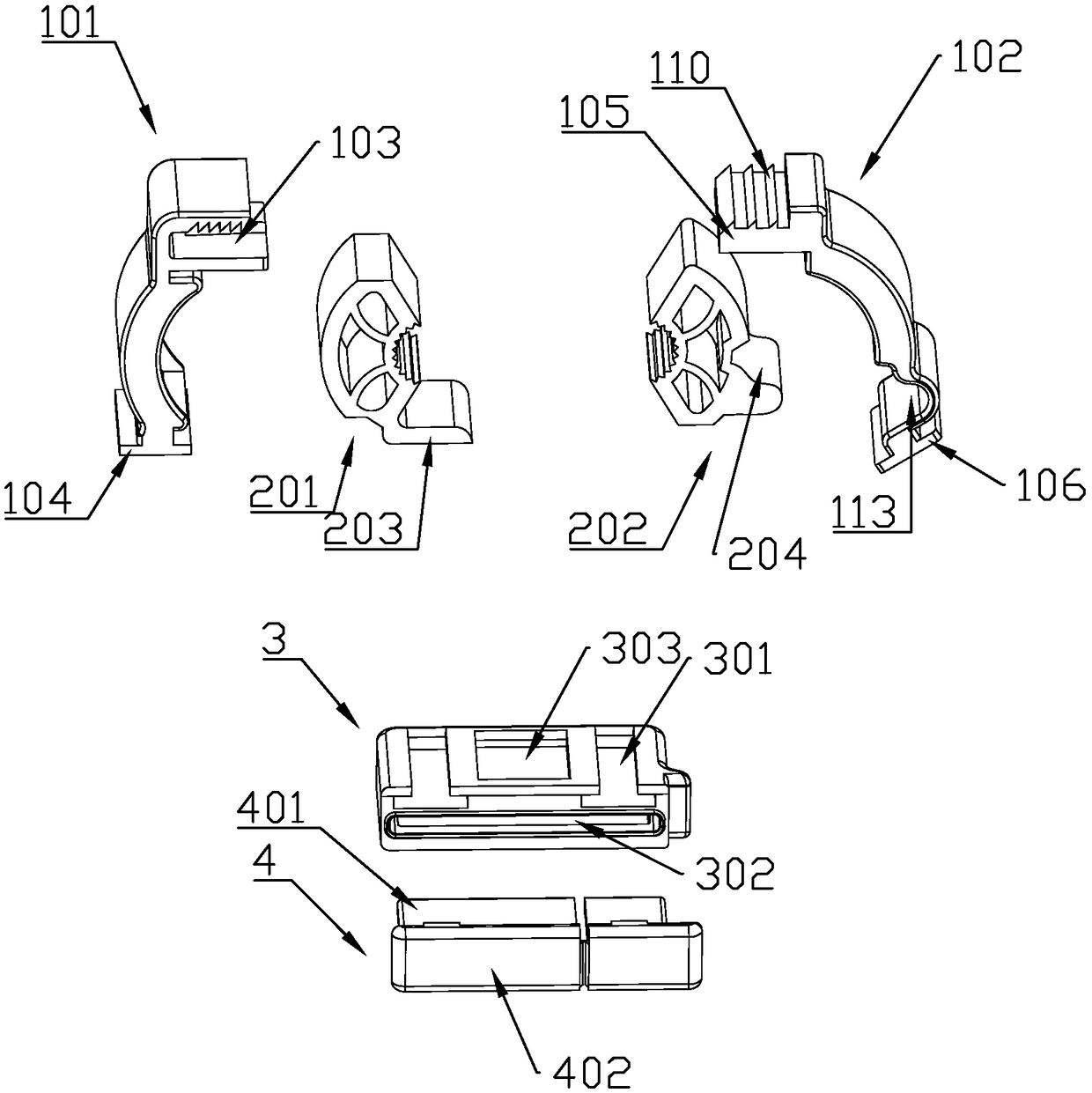 A punching device suitable for livestock management and a use method thereof