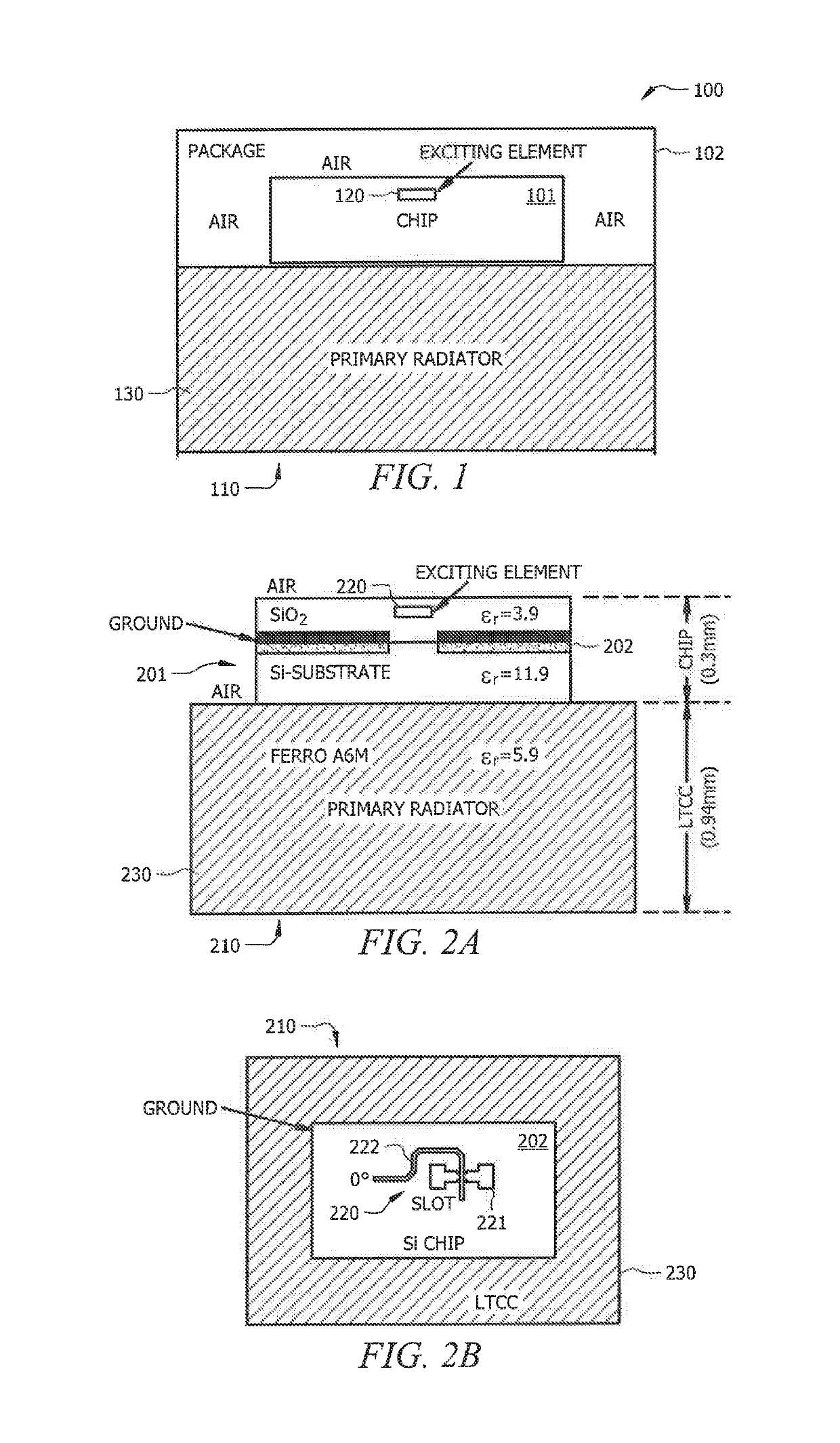 Chip-and-package distributed antenna