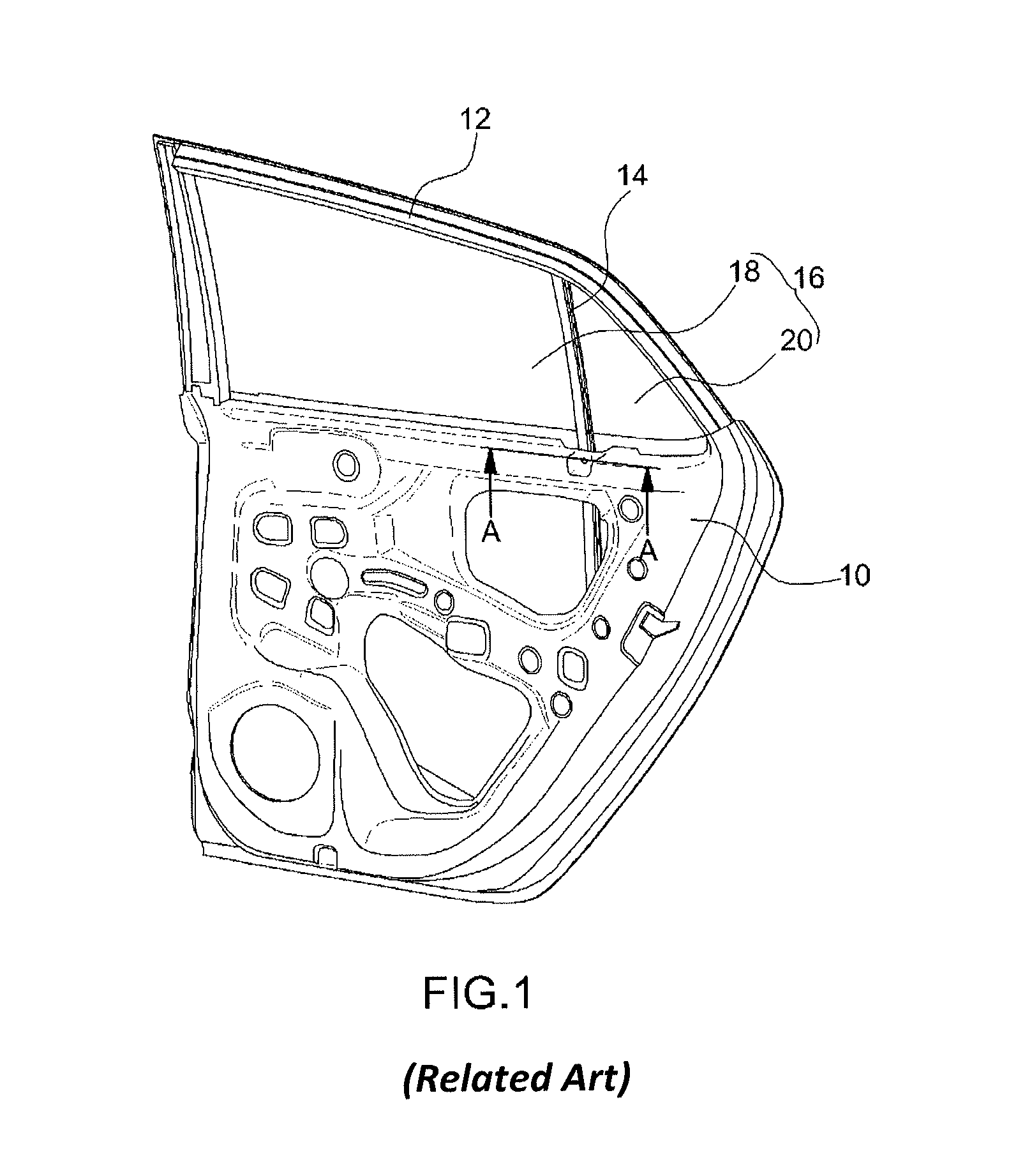 Device for blocking noise at division channel of rear door for vehicle