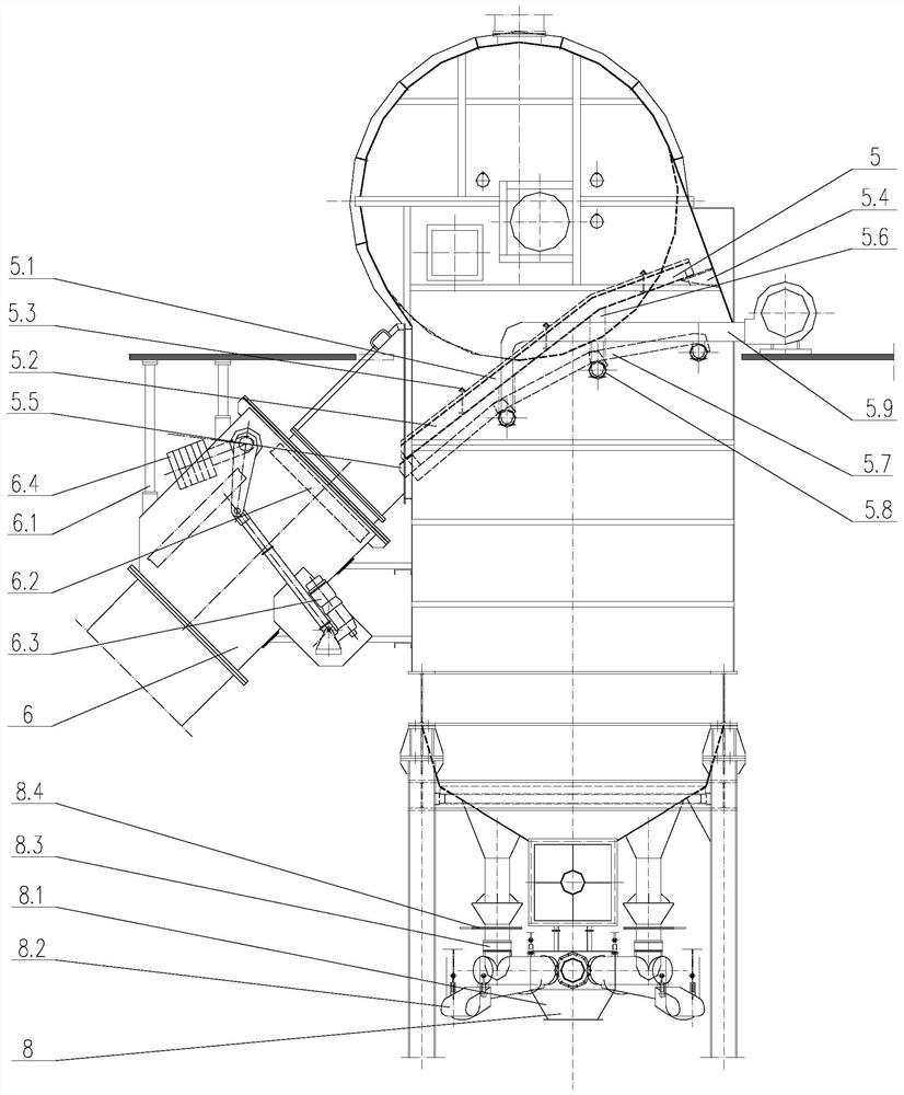 Material cooling system of large rotary kiln