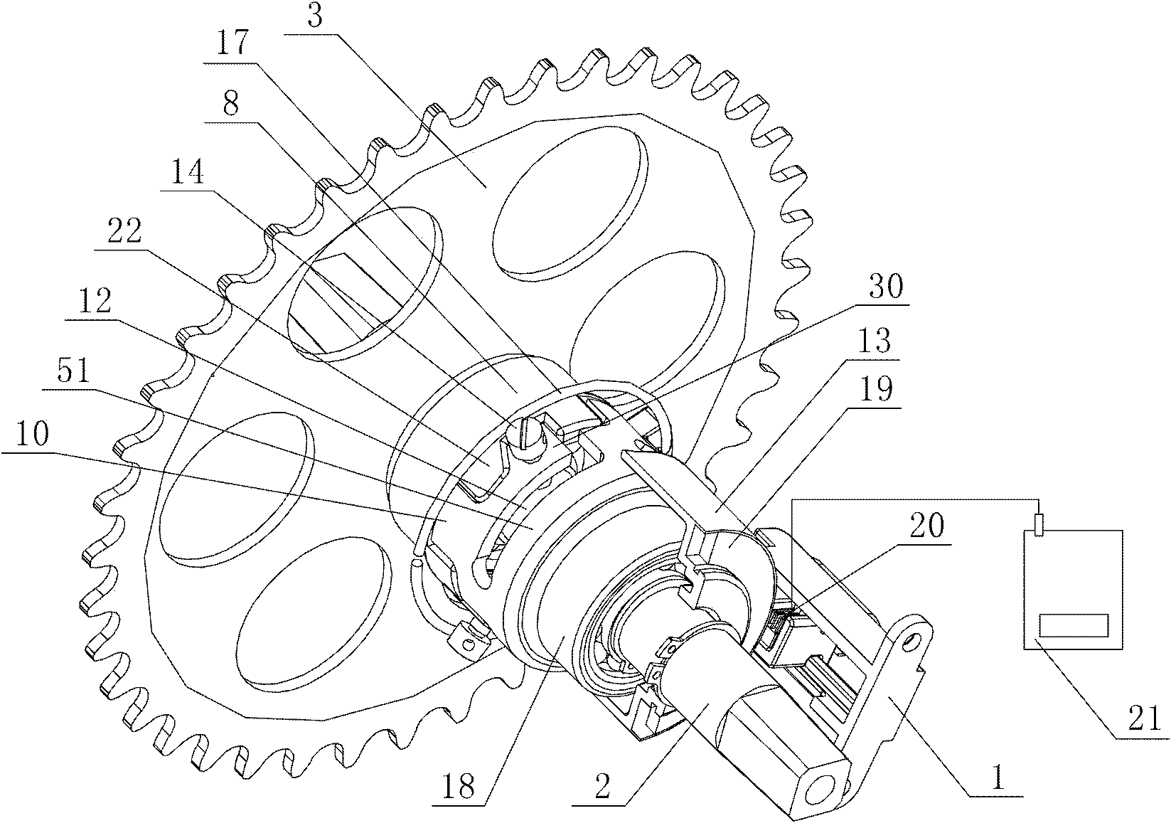 Power-assisted transmission mechanism for electric power-assisted bicycle