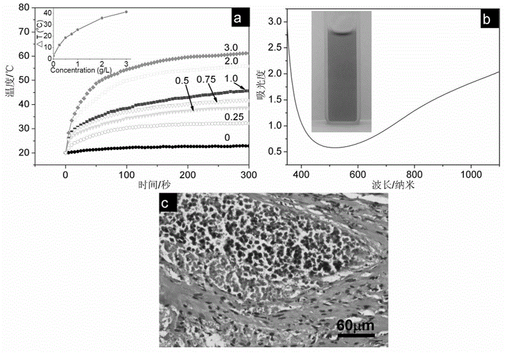 Application of tungsten oxide matrix nanometer materials in preparation of near-infrared light heat treatment drugs
