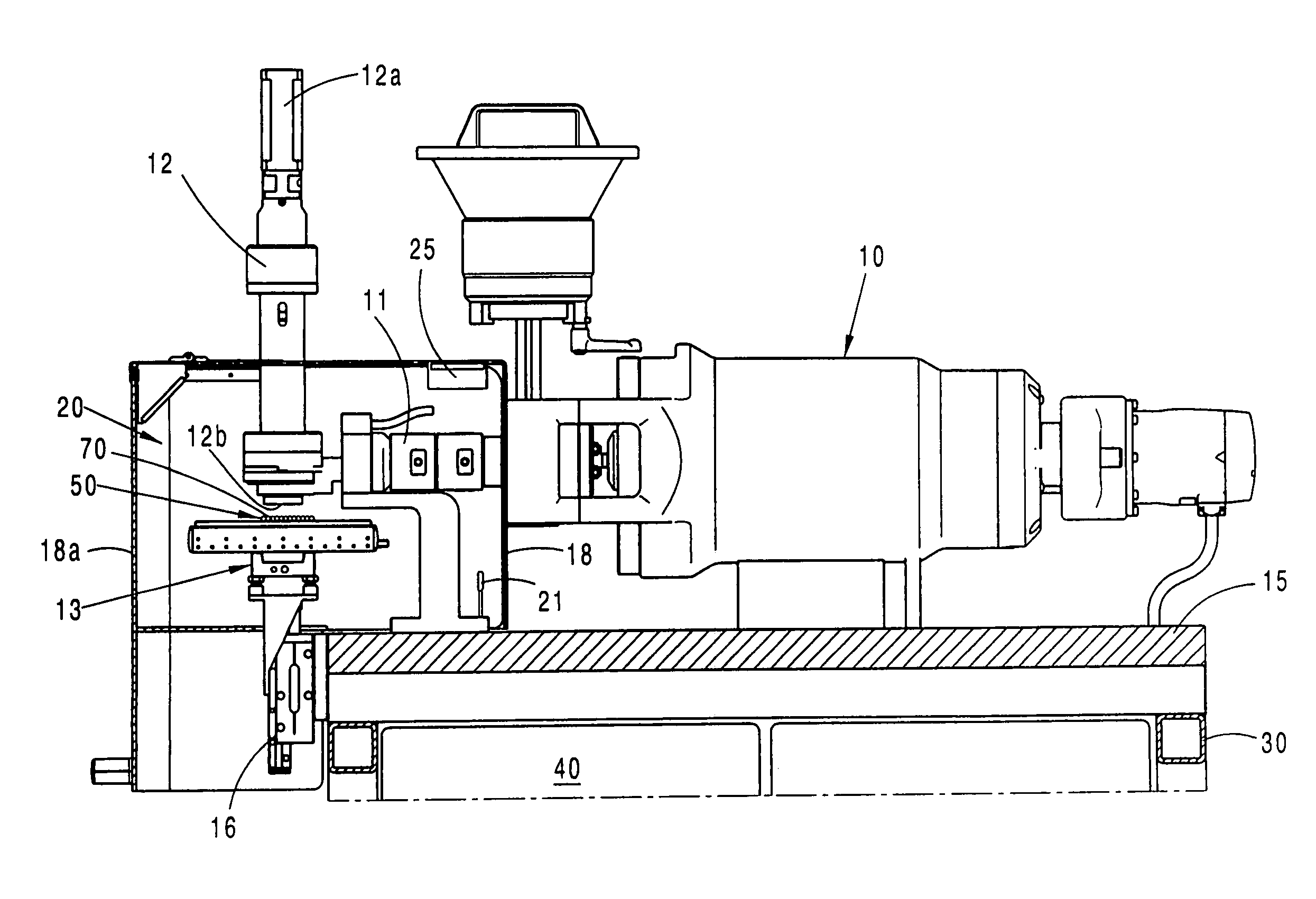 Device for the production of a three-dimensional object