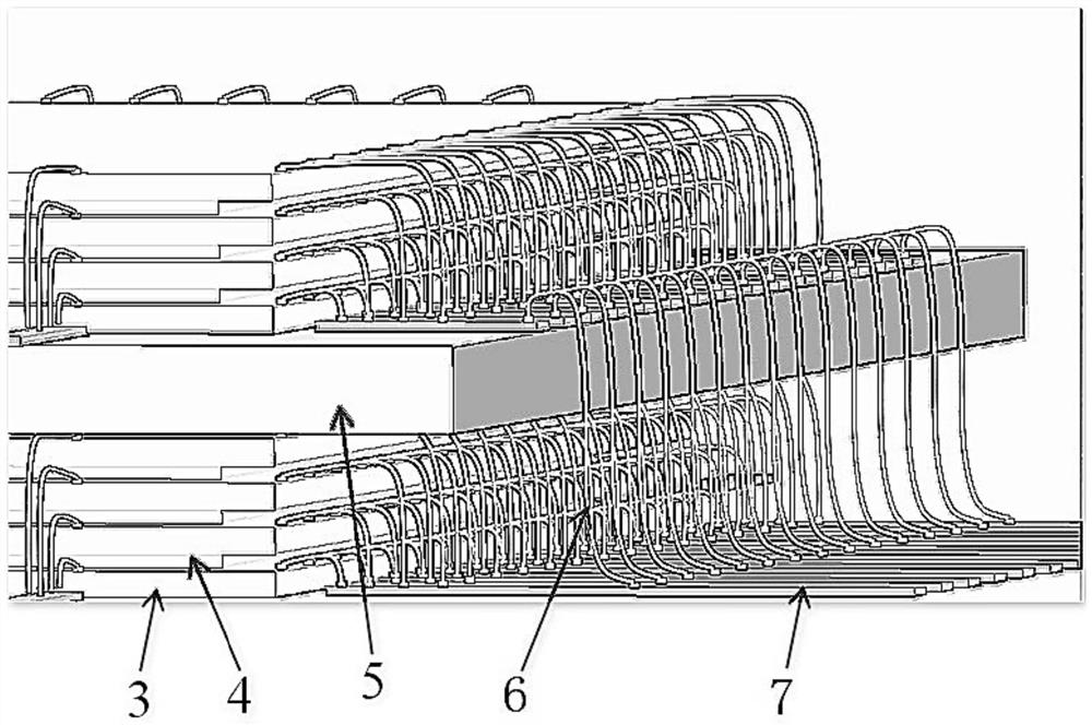 Multi-layer chip laminated assembly packaging structure and preparation process thereof