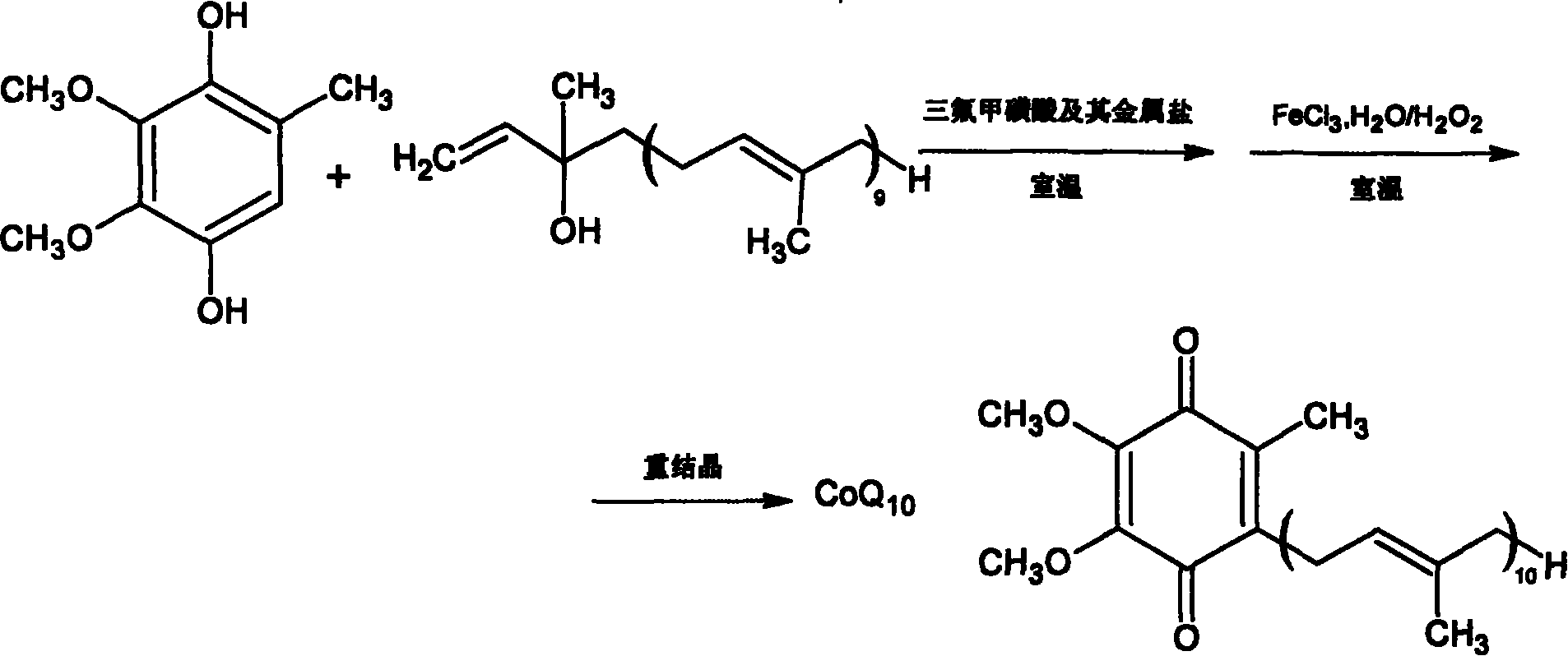Coenzyme Q10 synthesizing process