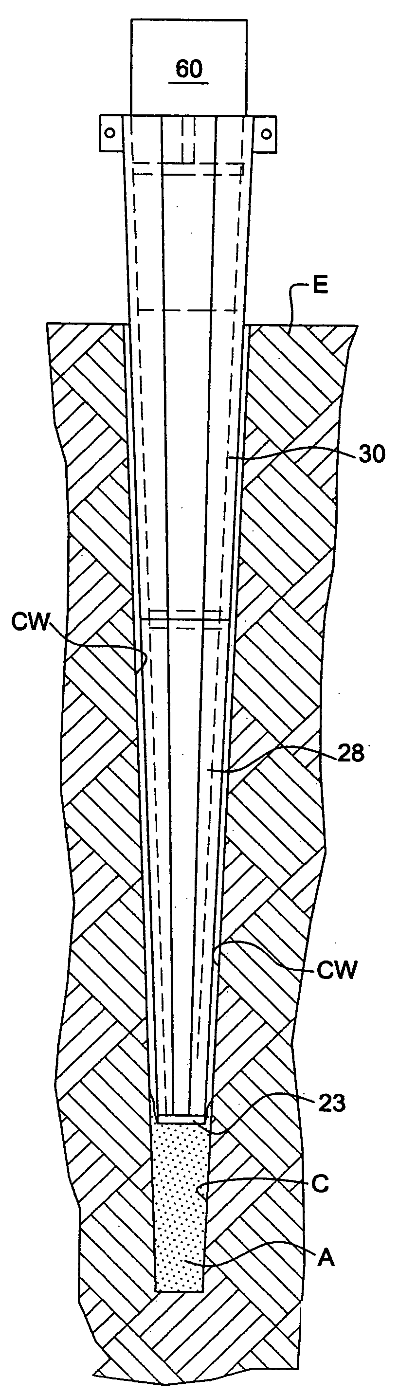 Method and apparatus for providing a rammed aggregate pier