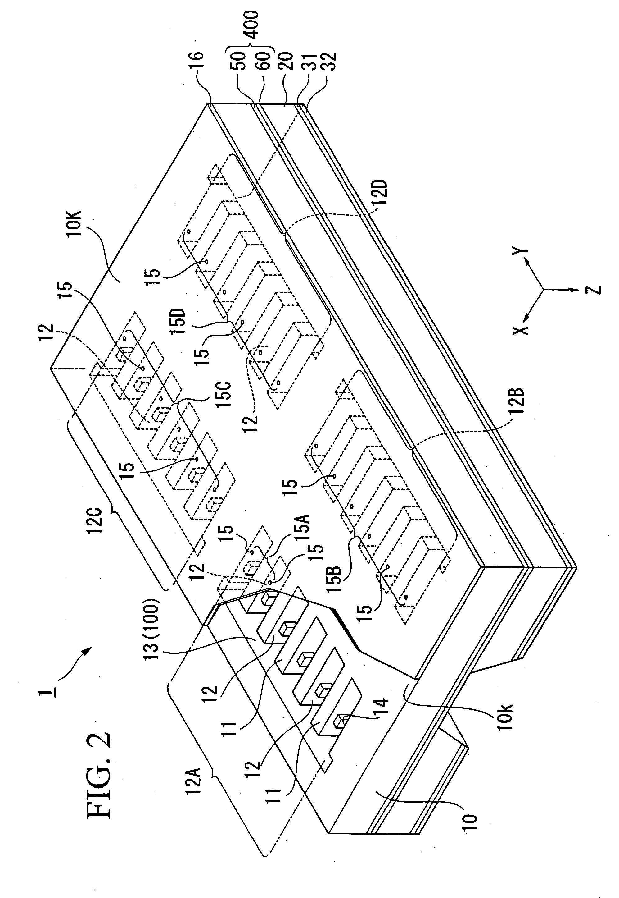 Mounted structure, liquid droplet ejection head, liquid droplet ejection apparatus and manufacturing method