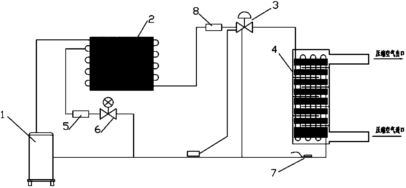 Refrigerated dryer with electronic bypass type energy adjusting function