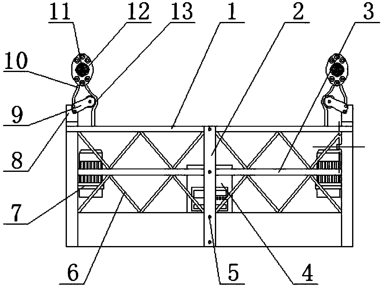 Anti-inclination building hanging basket