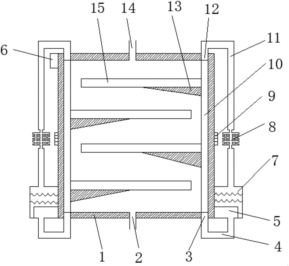 Reaction film discharge buffering tank used for producing butanone oxime