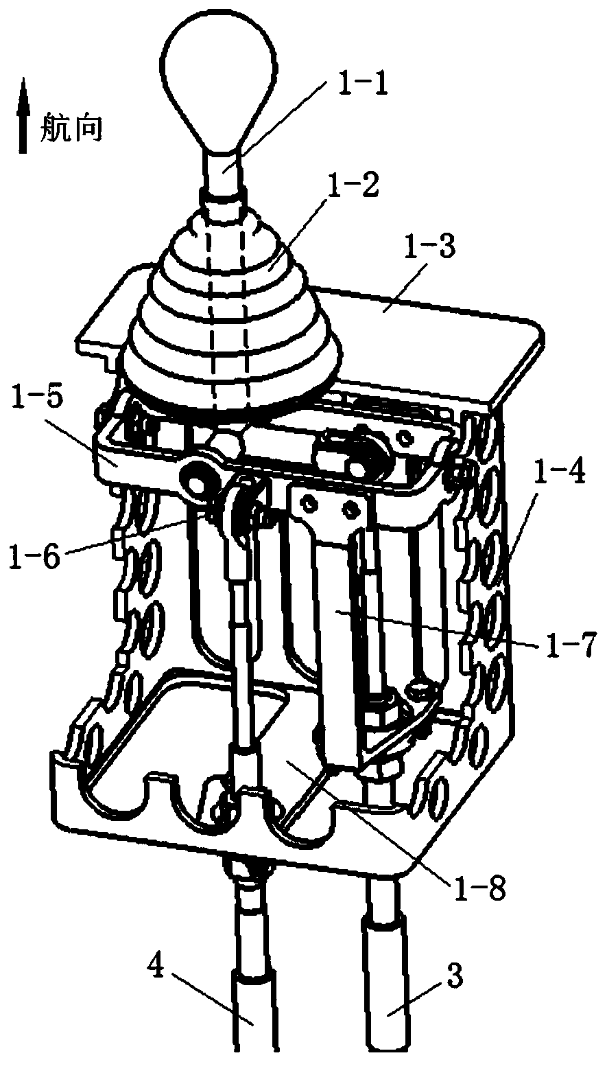 Side rod device in main and auxiliary driving linkage