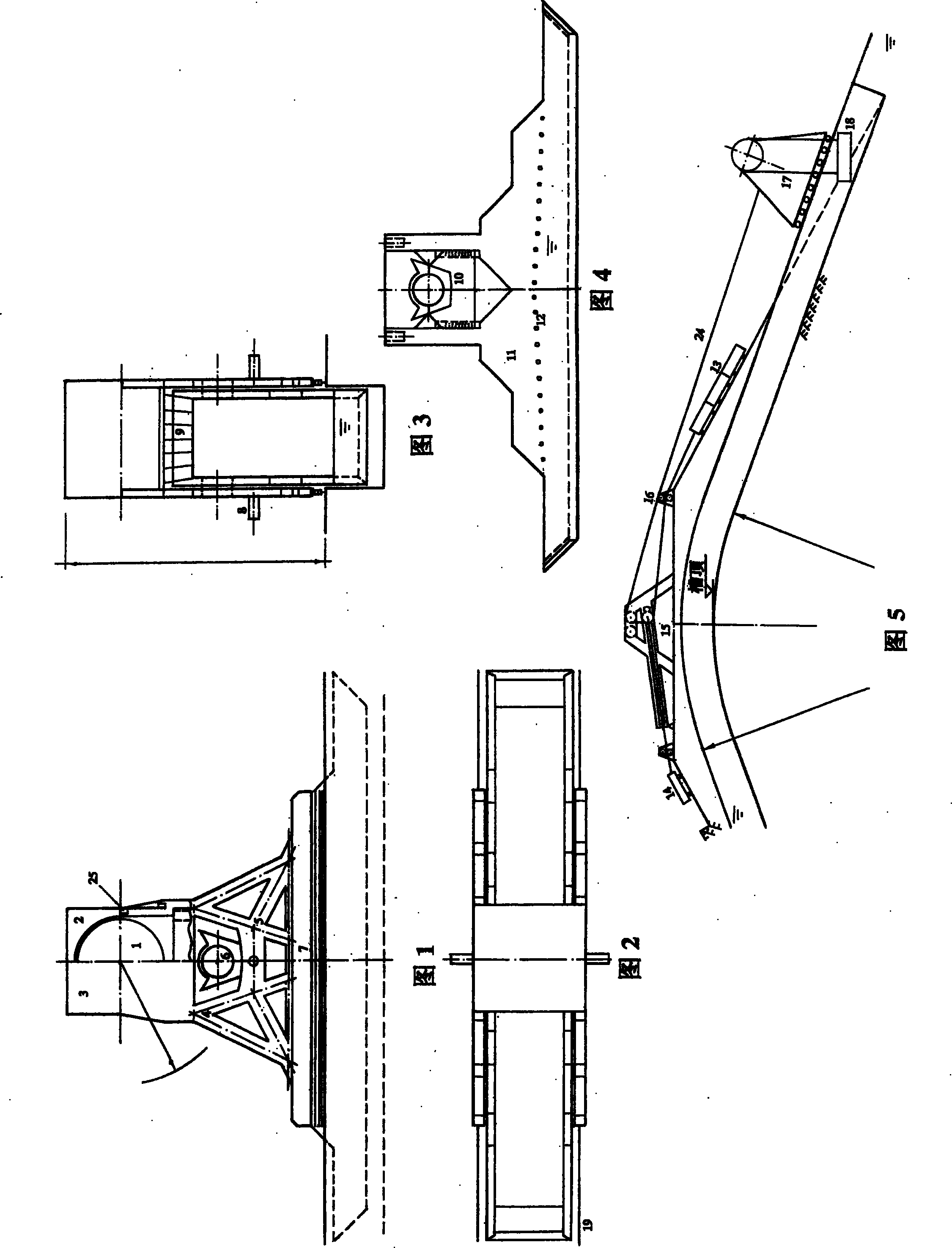 Automatic horizontal tapered slot type ship elevator of Taiping drum ship box