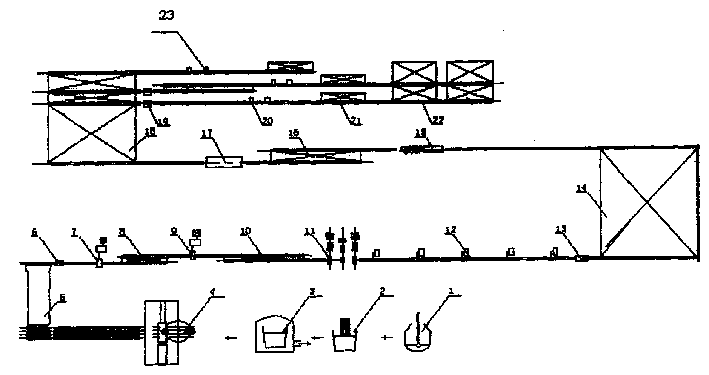 Short flow path manufacturing method of heavy rail