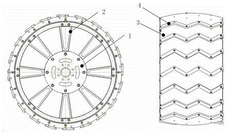 Wheel suitable for terrain environment of Mars