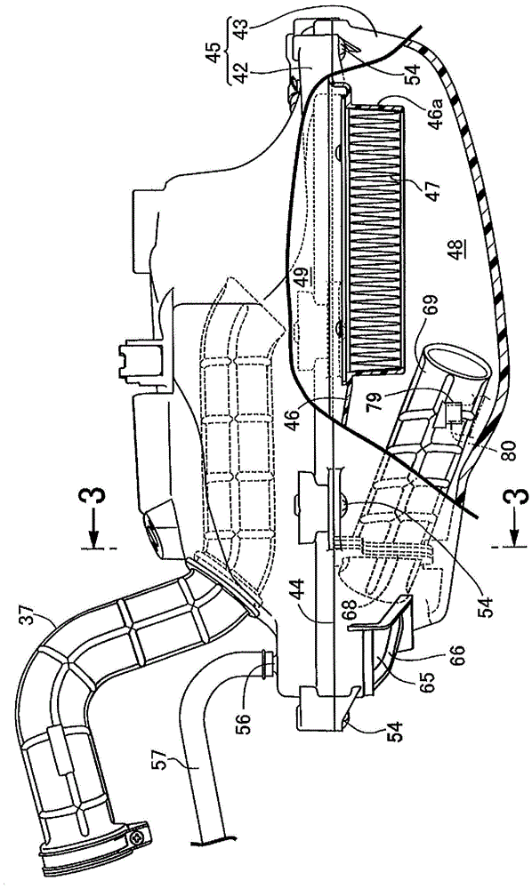 Air cleaners for internal combustion engines of saddle-riding vehicles