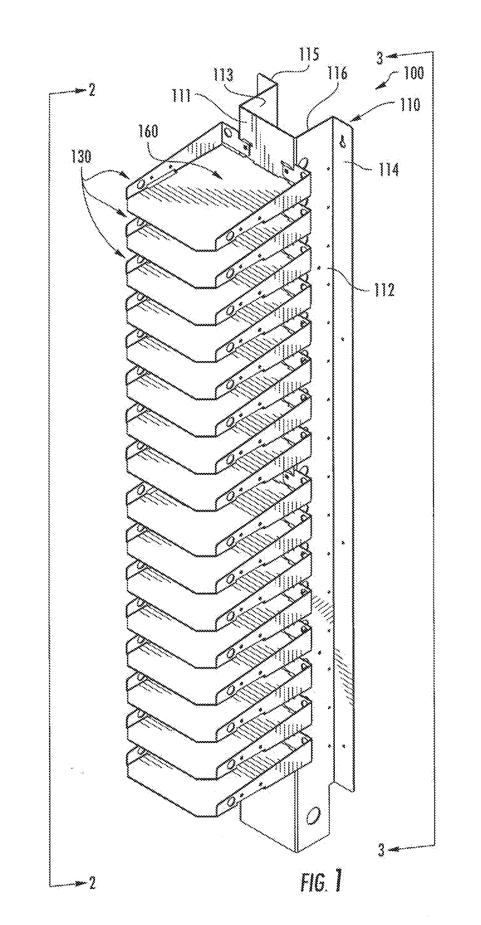 Storage and charging station system for portable electronic devices