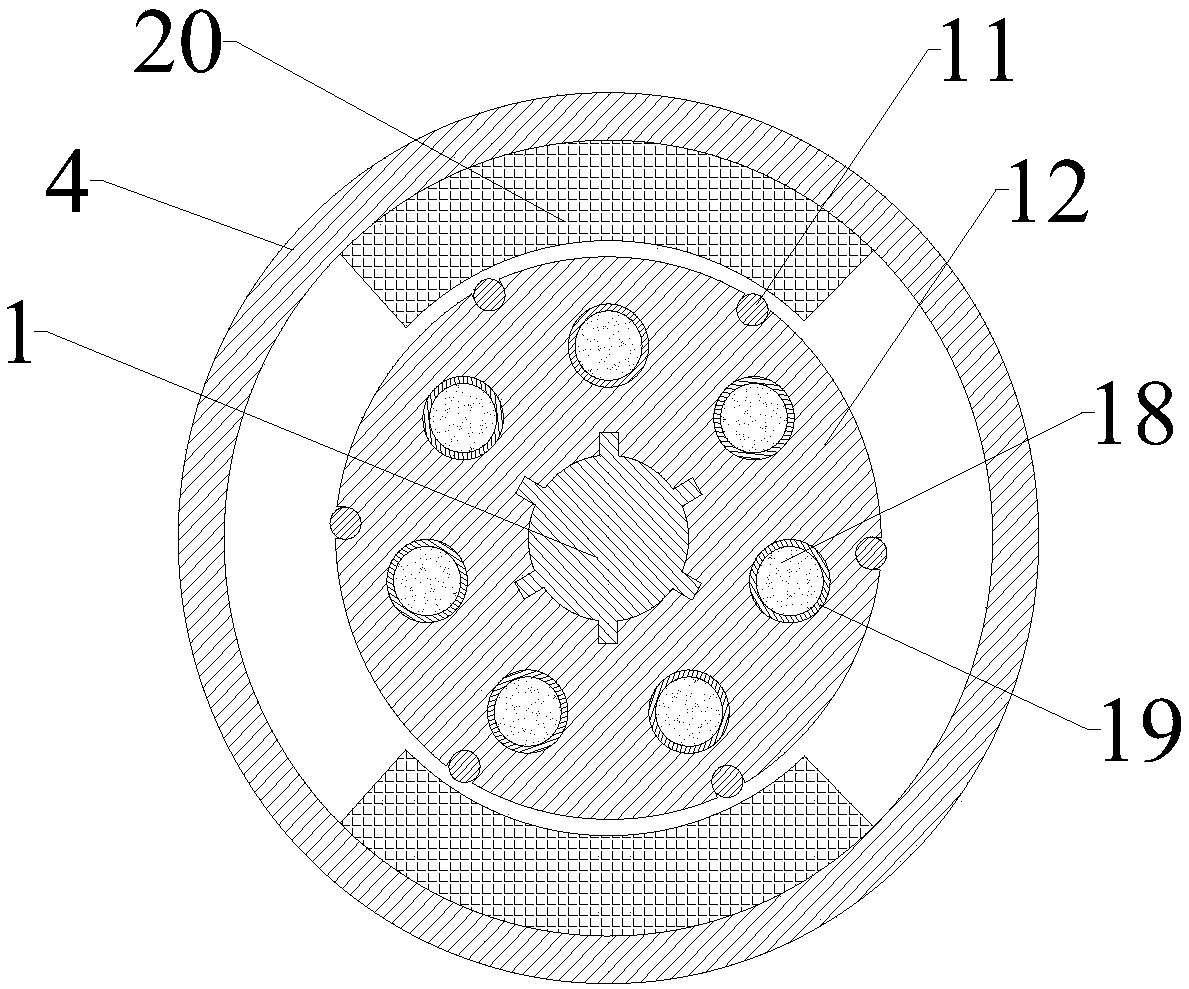 Direct current quantitative stator permanent magnetic type integrated power device