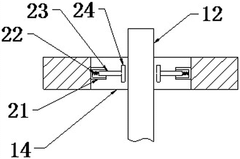 Iron removal device for impregnating agent and application method for iron removal device