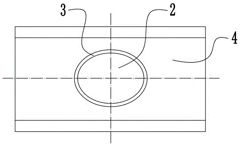 Curved cushion block for pull tape of dry-type transformer