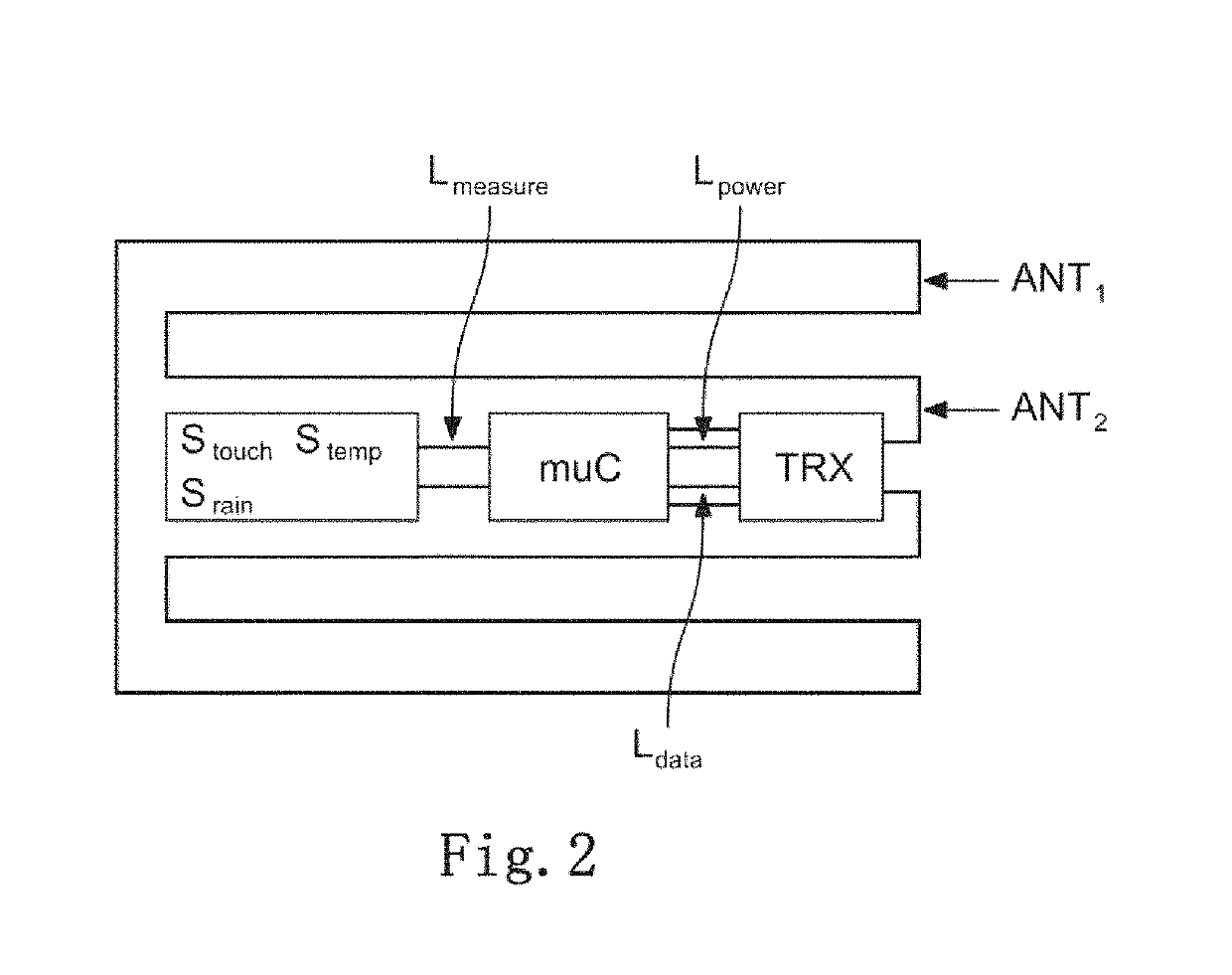 Laminated glass pane having a sensor assembly, transmission system, and method for producing a laminated glass pane having a sensor assembly