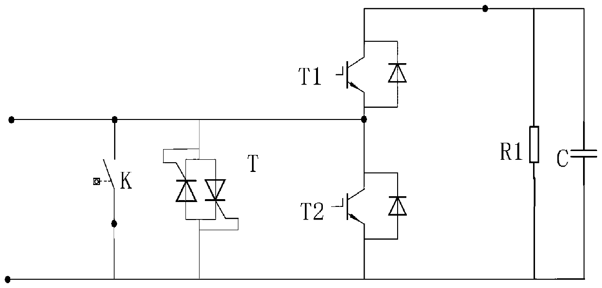 MMC power module overvoltage protection circuit and multistage bypassing method