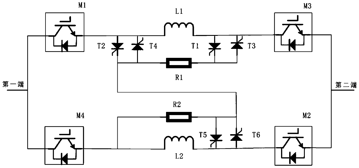 Hybrid high-voltage direct-current circuit breaker based on bidirectional current limiting module