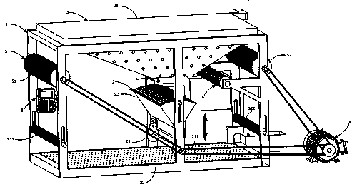 A rapid dehumidification device for textile fabrics