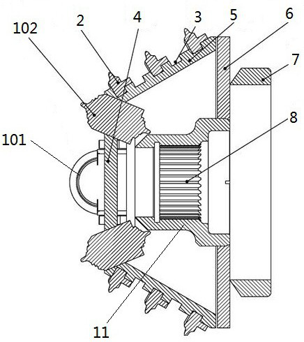 Medium-soft rock cutterhead and cantilever tunneling machine with same