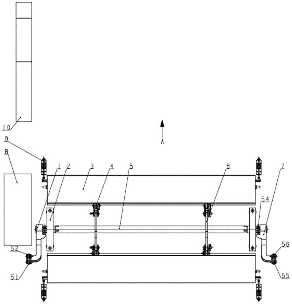 Bottom door opening and closing system of railway hopper vehicle