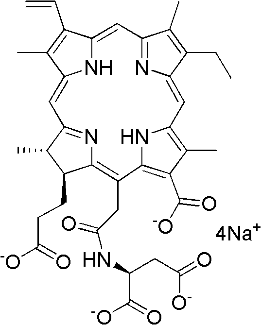 Preparation method for Talaporfin and intermediate thereof