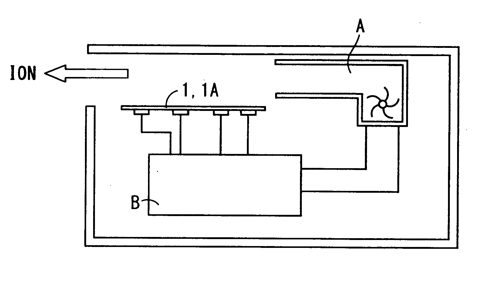Board for ion generation and ion generating apparatus