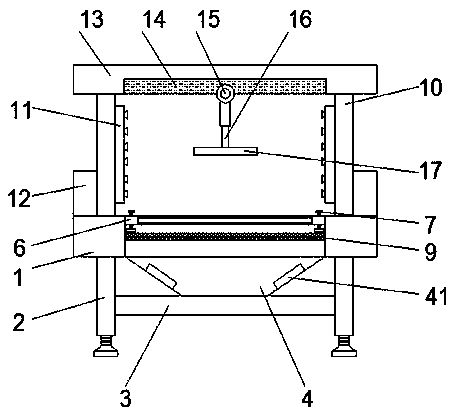 Device for rapidly removing dust on surface of steel plate for construction machinery