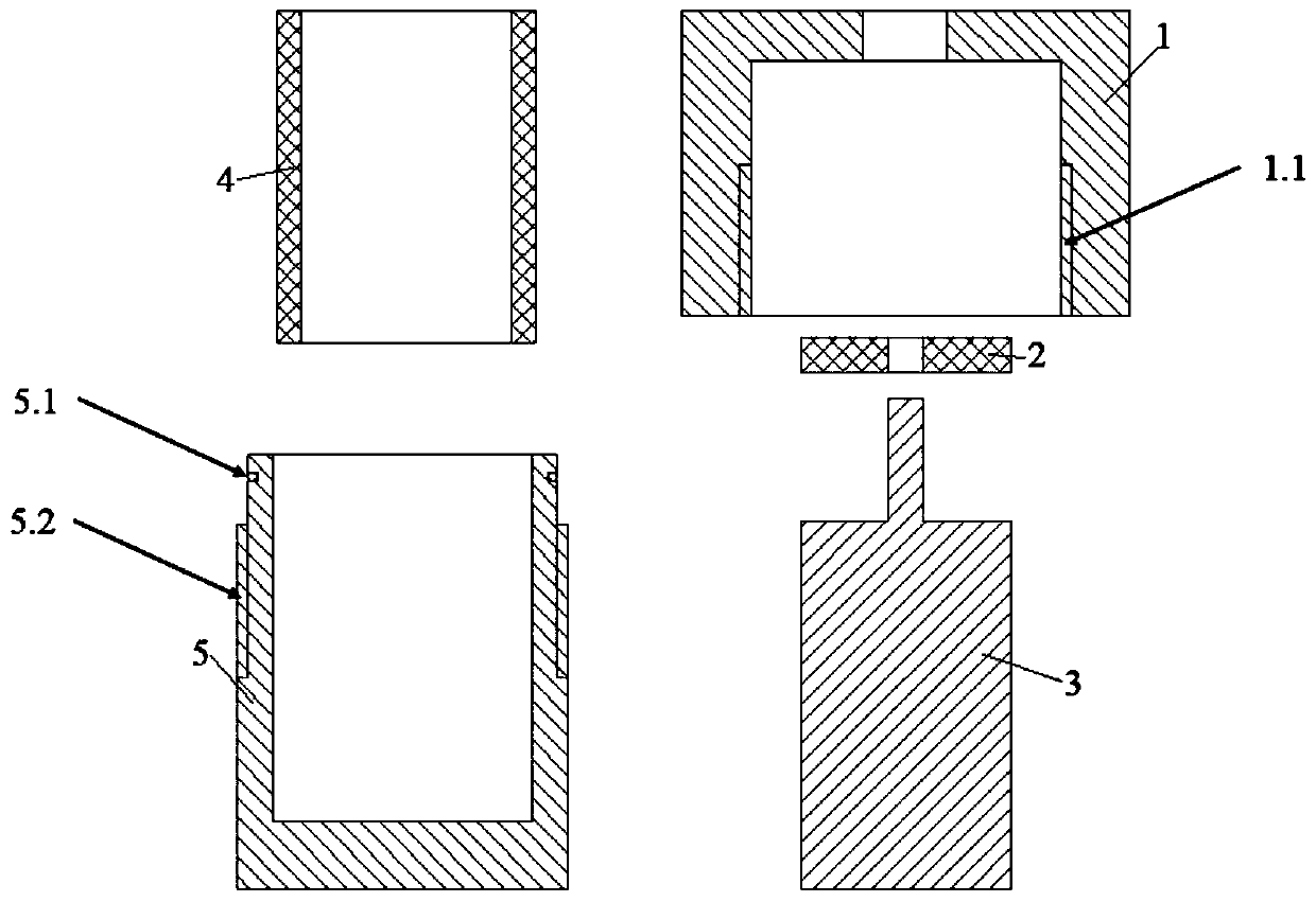 All-solid-state battery mold