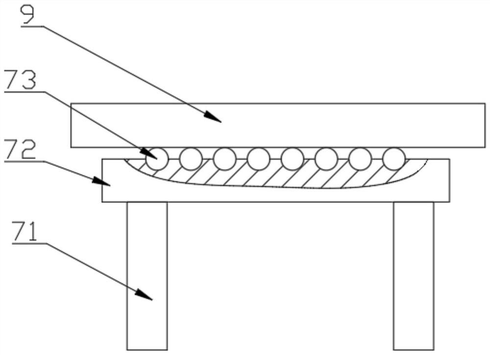 Cake cream flattening device for food processing