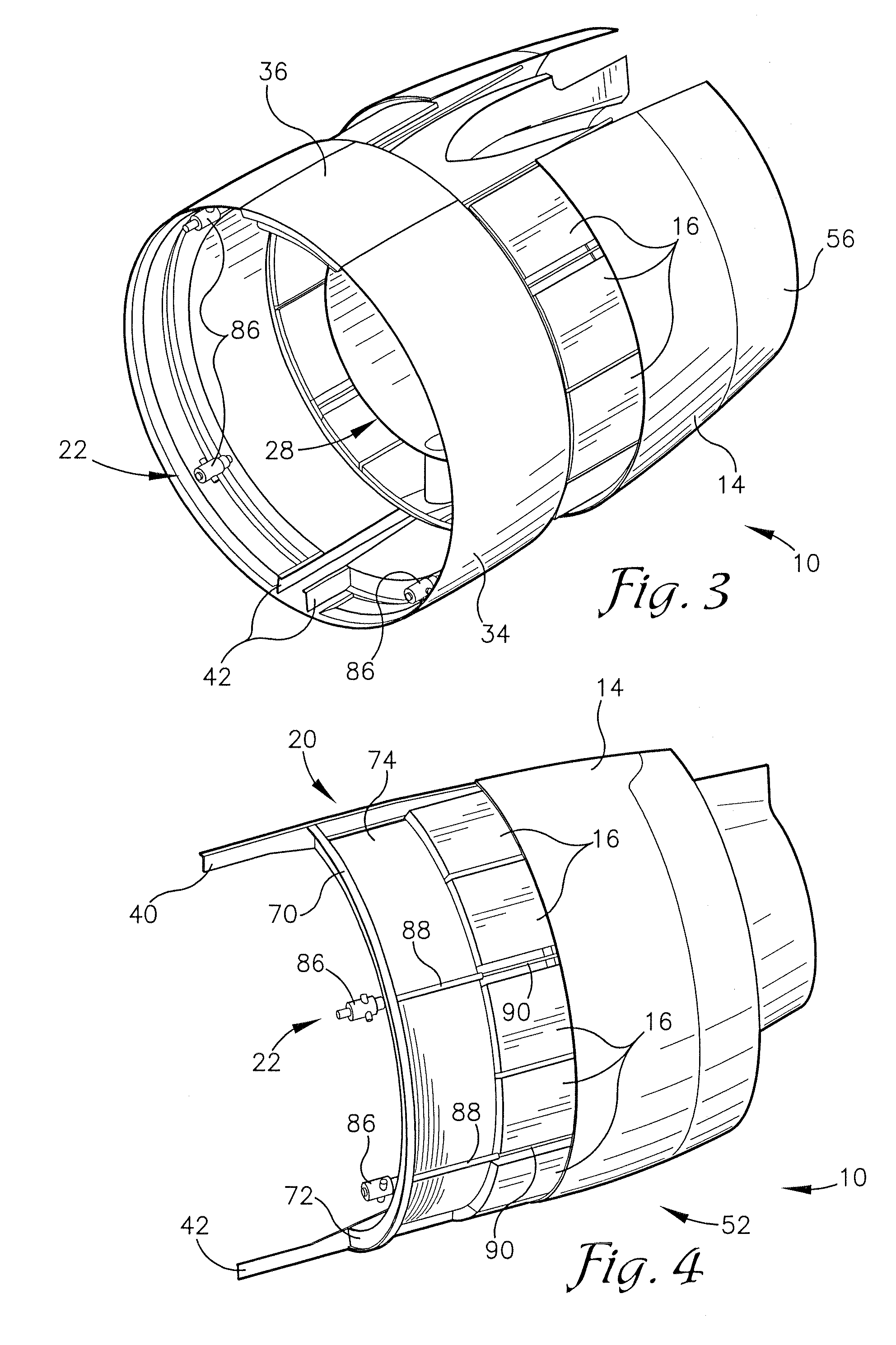 Thrust reverser configuration for a short fan duct