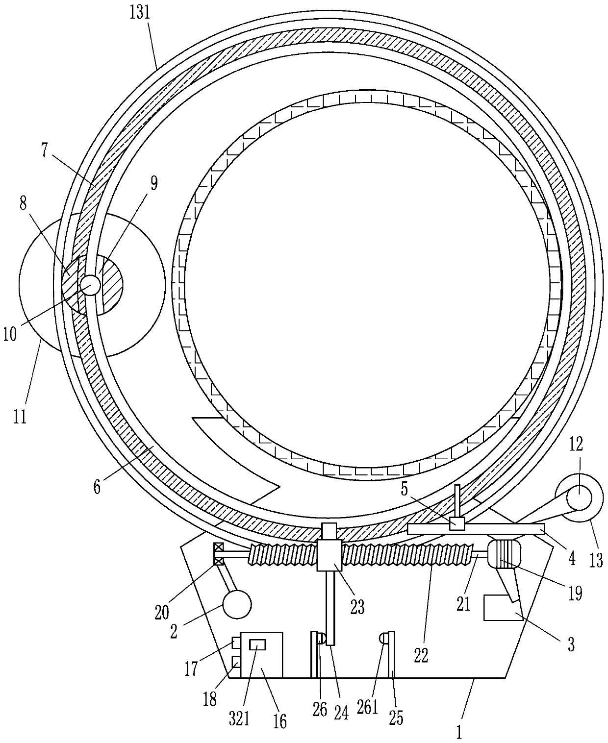 Large-diameter round pipe rotary type cutting robot