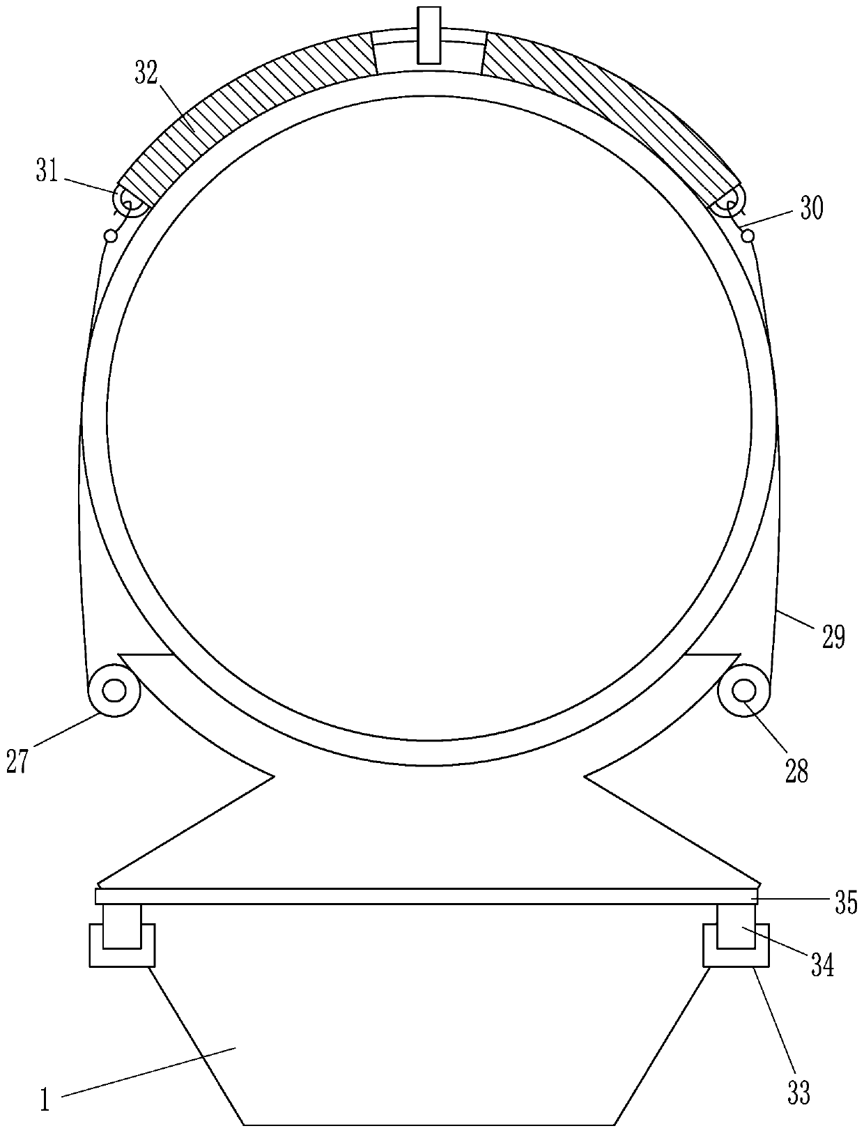 Large-diameter round pipe rotary type cutting robot