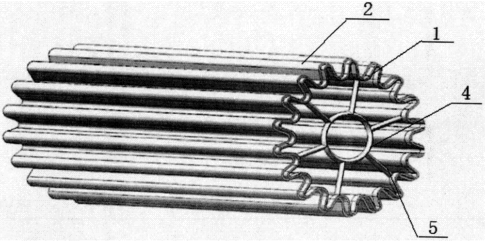 Folded circular plastic sintering filtering device