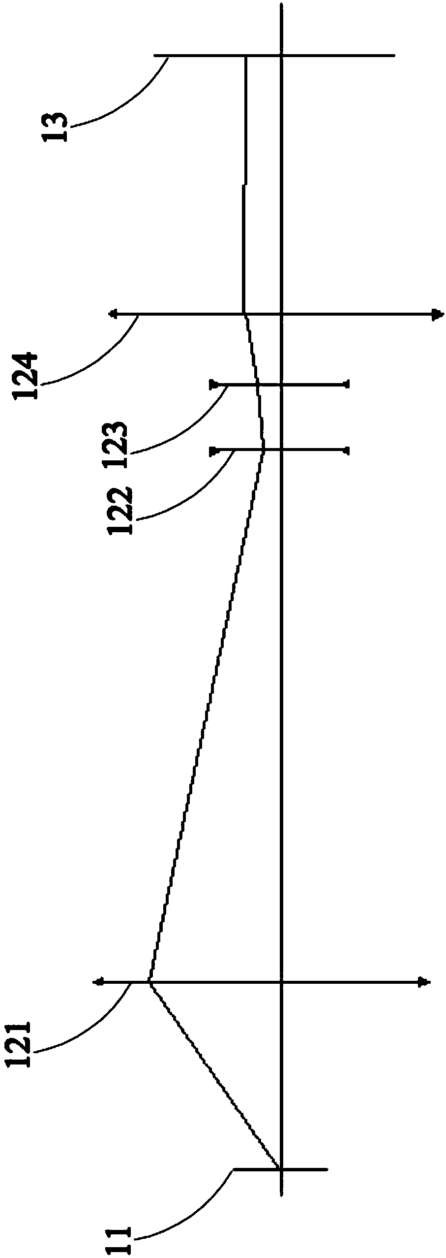 Double-telecentric optical detection device with variable multiplying power