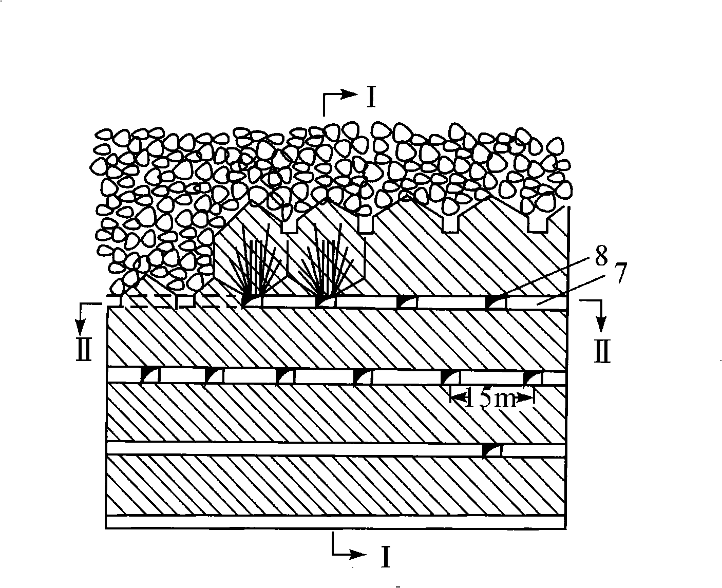 Non-pillar sublevel caving mining method for direct loading for ore