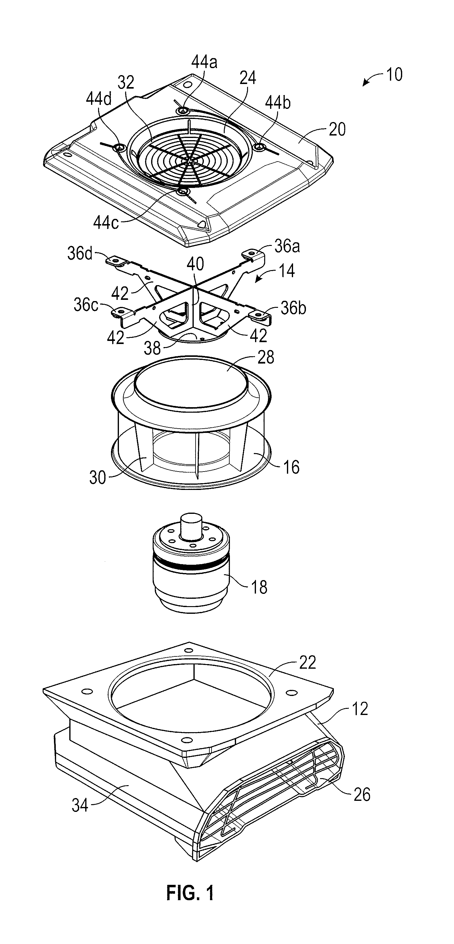 Fan and mounting bracket for an air mover