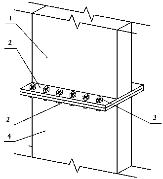 Bolt connecting structure of assembled reinforced concrete shear wall and manufacturing method thereof